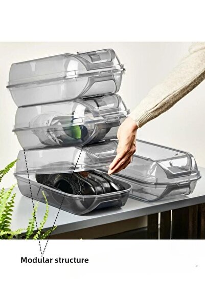 Heredot 10 bucăți cutie de pantofi afumate pentru bărbați și femei Mıt1021