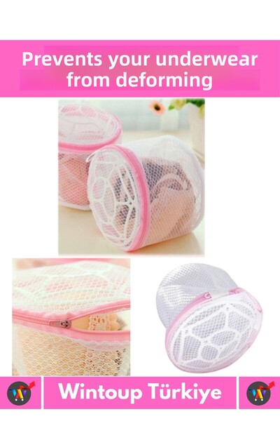Wintoup Special Production Long-Lasting Full Protection Anti-Deformation Underwear Bra Washing Net 2 Pieces