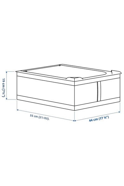 IKEA Dark Grey Storage Box - 44X55X19 cm Skubb