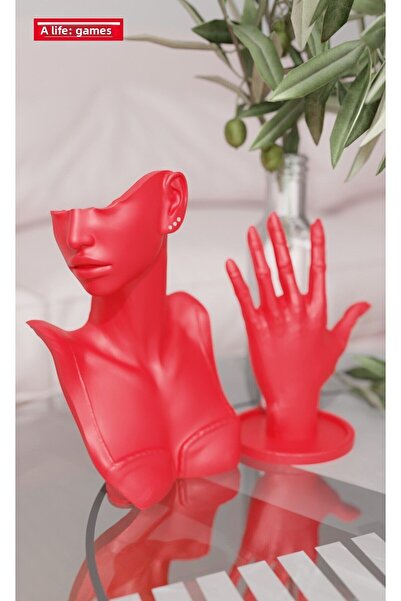 a life in games 21cm Decorative Jewelry & Ring Organizer - Mannequin Display Stand, Stylish Makeup Jewel Necklace Design Exhibition