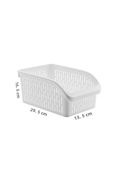 LİRAZON 5 Pieces Large Size Refrigerator Shelf Organizer Multi-Purpose Plastic Basket