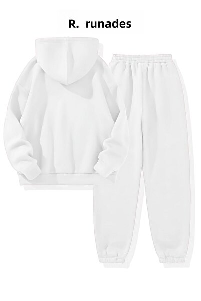 ruNadeS Men's Relaxed Fit Cotton Kangaroo Pocket Leg Sweatpants Set Daily