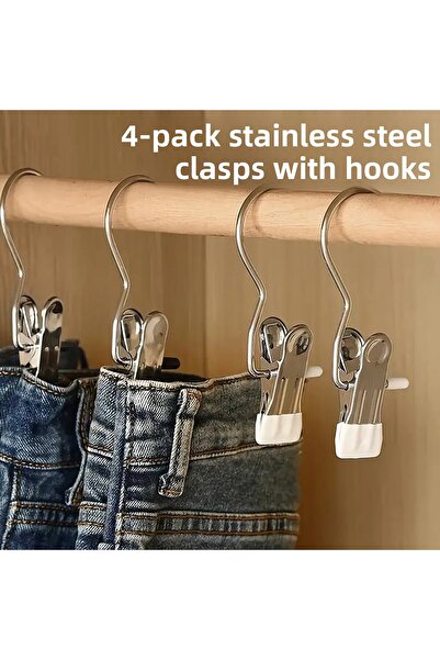 ARVALE 4 τεμάχια από ατσάλινα κρεμάστρες μικτών χρωμάτων, ανθεκτικά στη σκουρ...