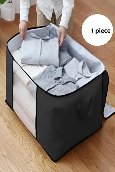 MasterCar Κορυφαίας ποιότητας Μαύρος Οργανωτής Ρούχων με Παράθυρο - 1 Τσάντα αποθήκευσης κάτω από το πάτωμα