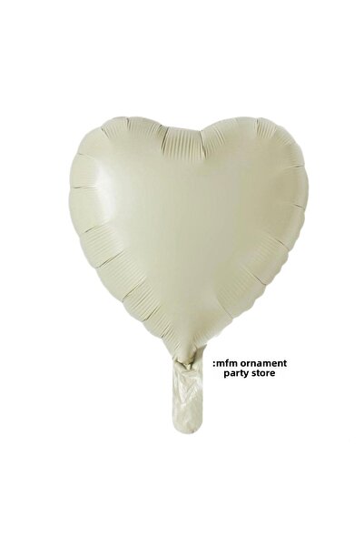 MFM Κρεμ μπεζ μαλακό μπαλόνι με καρδιά