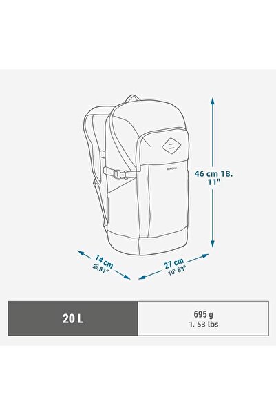 Decathlon QUECHUA Outdoor Backpack - 20 L - NH Arpenaz 500