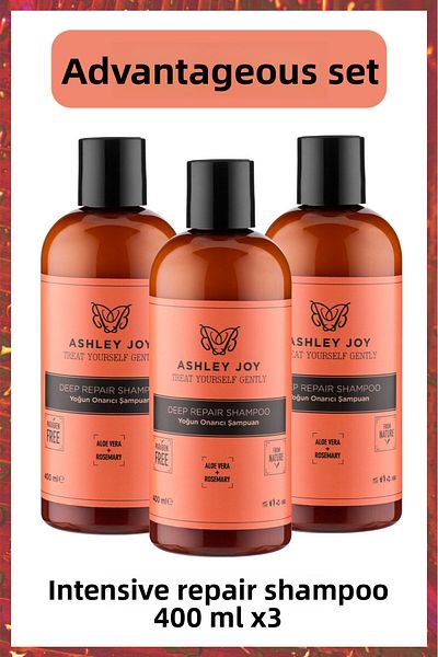 ASHLEY JOY Intense Repair Shampoo Containing Special Rosemary and Keratin - 400 ml