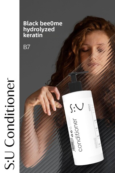 S:U بلسم مكيف للعناية بالجسم 500 مل - للنساء والرجال - لا يحتوي على الملح والبارابين والسيليكون Sles/sls