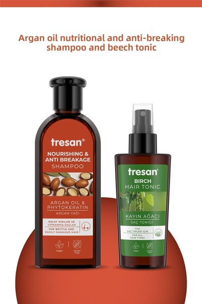 Tresan زيت الأرغان المغذي والمضاد للكسر - 300 مل منشط الشعر بخلاصة خشب الورد