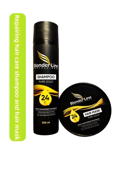 Blonder Line عبوتان من شامبو وقناع العناية بالشعر من سلسلة إصلاح الشعر للشعر ...