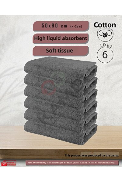 CACON 6 قطع من المناشف القطنية للرياضيين وتصفيف الشعر - 50 × 90 سم منشفة وجه ...