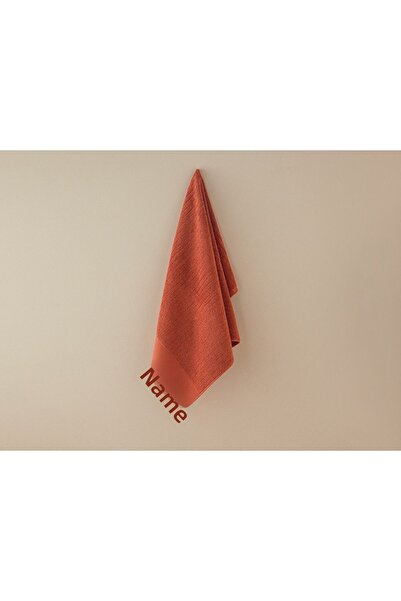 English Home Prosop de mână din bumbac cu franjuri Tuffy Stripe 30x45 Cm Tigla