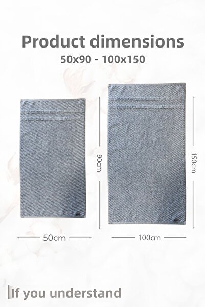 Anılsan Set de prosoape jacquard 2 piese 100% bumbac - 1 prosop de mână 50x90 și 1 prosop de baie 100x150