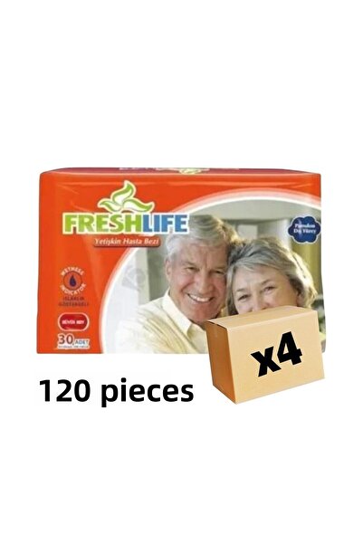 Freshlife حفاضات للمرضى البالغين مربوطة مقاس كبير 120 قطعة (30*4 قطع)