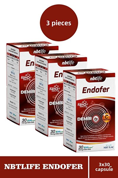 Nbt İlaç NBT Life Endofer - 30 كبسولة، 3 قطع
