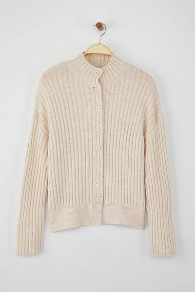 Trendyol Collection Cardigan de tricotaj moale, cu guler în picioare, cu croială largă, TWOAW26HI00091