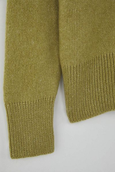 Trendyol Collection Oil Green Wool Blend Wide Fit Soft Texture Knitwear Sweater Twoaw26Kz00063