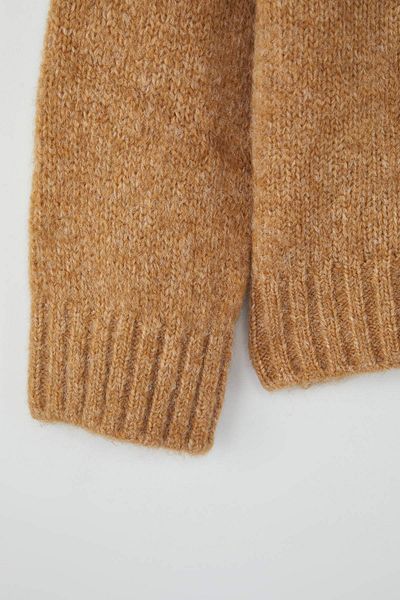 Trendyol Collection Camel Soft Textured Wide Fit Basic Knitwear Sweater Twoaw26Kz00073