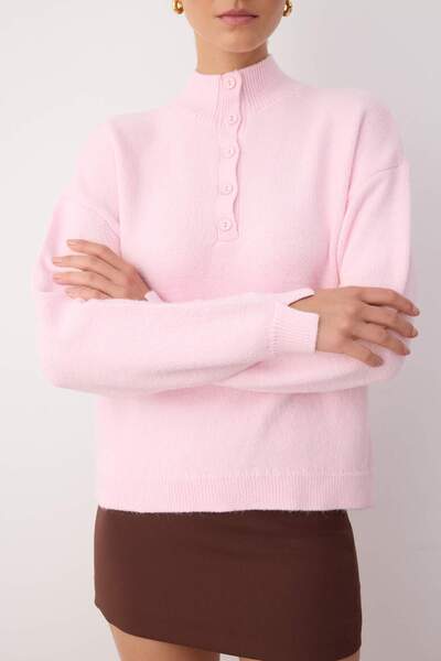 Trendyol Collection Wardrobe Essentials Pink Soft Textured Knitwear Sweater | Twoaw26Kz000740