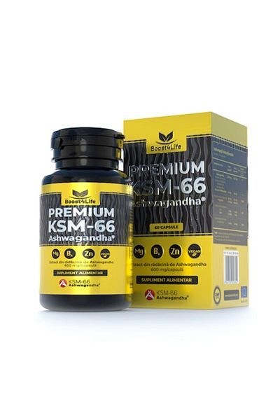 Boost4Life Ashwagandha Ksm-66® Premium, 600 mg, 60 capsule vegane