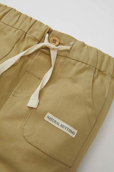 DeFacto Pantaloni de băieți dublu cu picioare drepte cu buzunare cu șireturi și talie elastică din Gabardine D3358A524WN