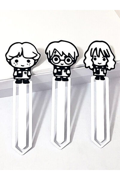 Cosmic Star مجموعة مكونة من 3 علامات مرجعية منقوشة على شكل هاري بوتر وهيرميون...