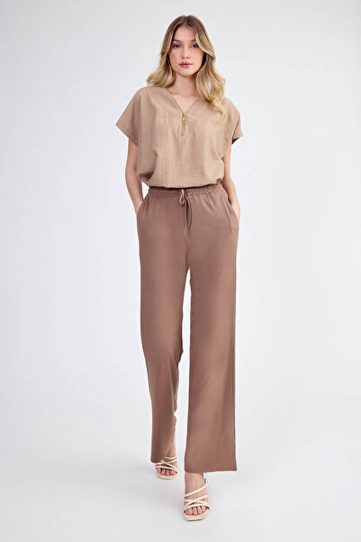 Vitrin Beli Lastikli Modal Eşofman Pantolon