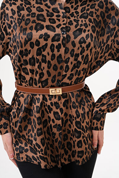 Descoin حزام نسائي قابل للتعديل مع إبزيم ذهبي متشابك وحزام معطف وحزام