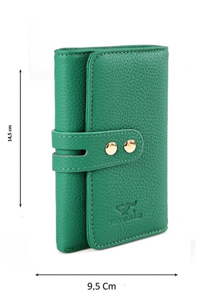 SEPTWOLVES Parla Genuine Leather Gold Detailed Women's Card Holder and Wallet