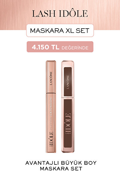 Lancome Lash Idole Flutter Extension Uzun GÖrünüm veren Maskara & Kahverengi Maskara XL Set 7829999999205