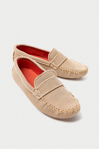 Mubiano Tricotaj de vară pentru damă Bej Balerina și Loafer -MSTB2020-BJ