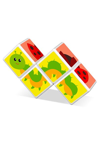 GEOMAG Magicube Insects Building Game With Magnetic Cubes, 4 Cubes Included, Made in Switzerland 100