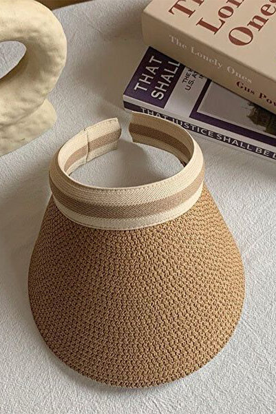 BAHELS Ψάθινο Εισαγόμενο Πολυτελές Καπέλο Camel Visor Sperlik