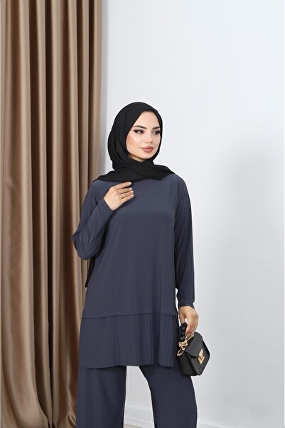 NİSUM MODA Σετ τουνίκε με πλισέ παντελόνι