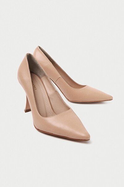 Mubiano Piele autentică MB971-N Tocuri subțiri de 9 cm pentru femei Nude Stil...