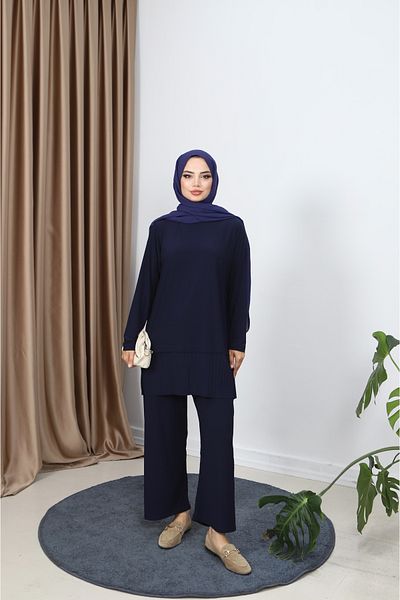 NİSUM MODA Set pantaloni plisați tunica