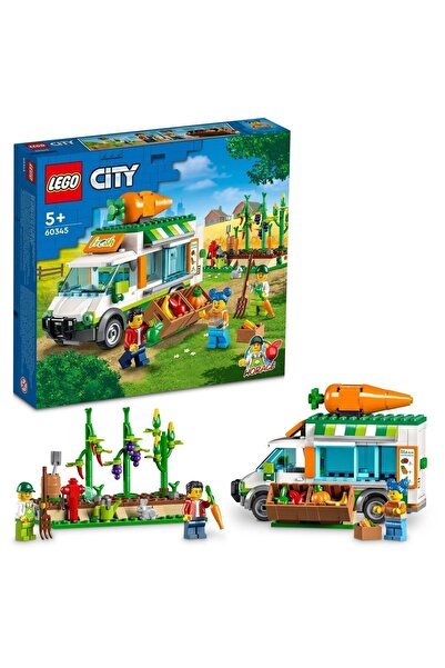 LEGO City Çiftçi Pazarı Minibüsü 60345 Yapım Seti; Mobil Çiftlik Manavı Oyunc...