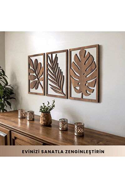 Vigo Wood VİGOWOOD 3 LÜ AHŞAP TABLO