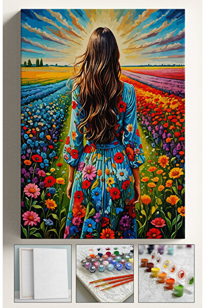 Corvo Sayılarla Boyama Çerçeveli Hobi Seti Numaralı Tuval Fırça Boya Dahil Ka...