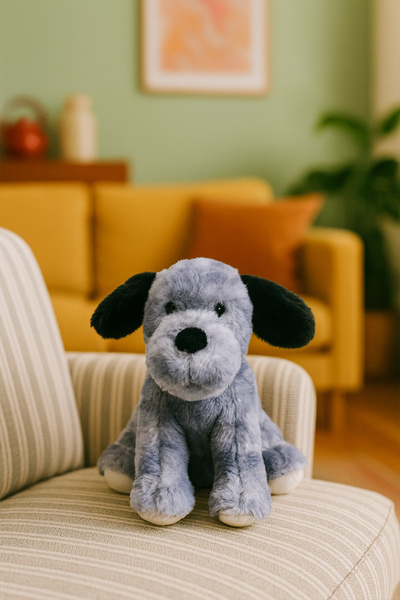 Olomo 23 cm Peluş Oturan Köpek – Sevimli ve Yumuşak Peluş Oyuncak – Çocuklara...