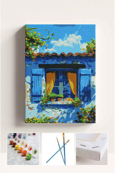 Corvo Sayılarla Boyama Çerçeveli Hobi Seti Numaralı Tuval Fırça Boya Dahil Ka...