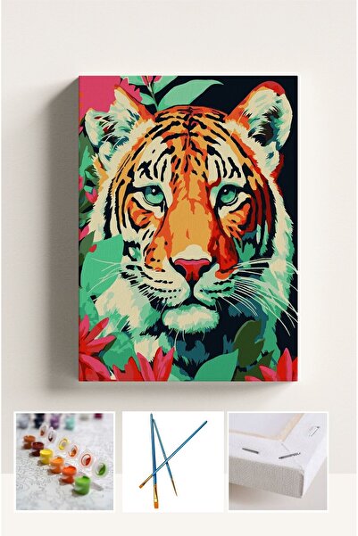 Corvo Sayılarla Boyama Çerçeveli Hobi Seti Numaralı Tuval Fırça Boya Dahil Ka...