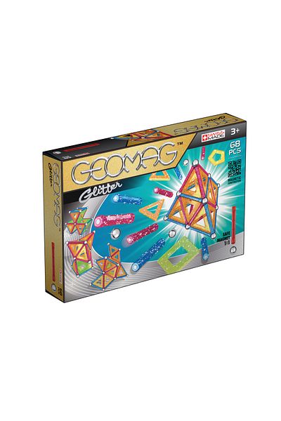 GEOMAG Glitter Magnetic Panels | Building Toys for Toddlers| Glittered Magnetic Sticks With Metallic
