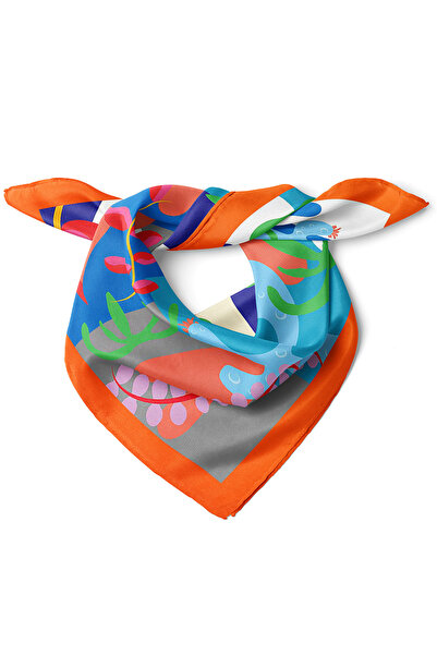 nehir eşarp Harika Sembol Desen Fular Bandana 50x50 Cm