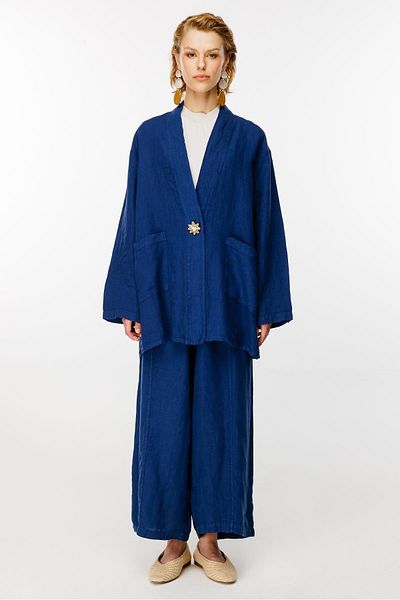Ghisa Navy Blue Jacket and Trousers Set