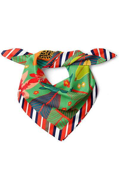 nehir eşarp Yaz Meyveleri Desen Fular Bandana 50x50 Cm