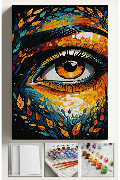 Corvo Sayılarla Boyama Tuval Seti Fırça Boya Dahil (çıtalı) 40x50 Cm - TEK GÖZ