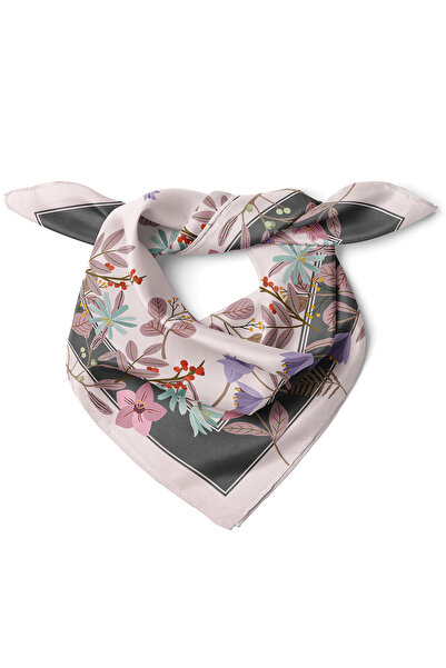 nehir eşarp Sarmaşık & Çiçek Desen Fular Bandana 50x50 Cm