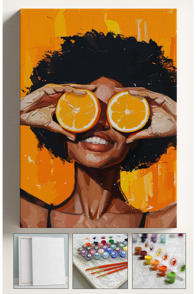 Corvo Sayılarla Boyama Çerçeveli Hobi Seti Numaralı Tuval Fırça Boya Kasnaklı...