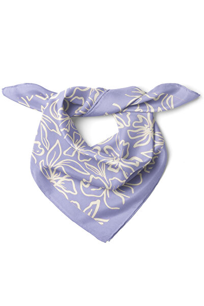 nehir eşarp Çiçek Desen Fular Bandana 50x50 Cm